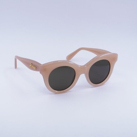 Loewe LW40126I 72E Sunglasses Pink Round Frame, Grey Lenses - Picture 1 of 10